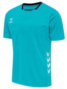 Tricou hummel Chevron - arbitru, turcoaz, 213748