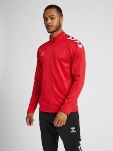 Bluza trening hummel Core XK Poly cu fermoar - unisex, rosu 211481-3062 - Img 8