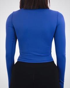 Bluza lunga WRK Flow, Dark Blue - WRKOUTLAB - Img 3