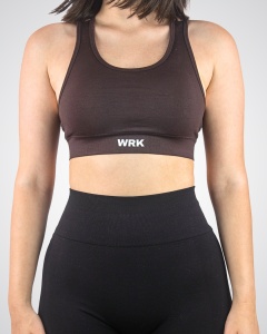 Bustieră Sport WRK Sculpt, Chocolate - WRKOUTLAB - Img 2