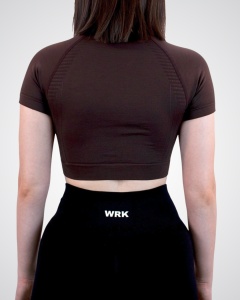 Tricou de Sport WRK SCULPT, Chocolate - WRKOUTLAB - Img 3