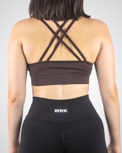 Bustieră Sport WRK Sculpt, Chocolate - WRKOUTLAB - Img 3