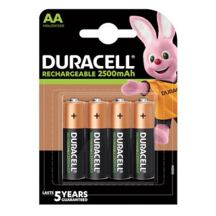 Acumulatori Duracell AAK4, R6, 2500mAh, 4 buc, NM/ 4.D.0.C, Negru-Bronz