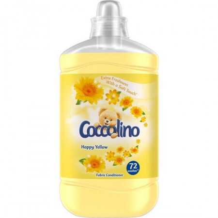 Balsam de rufe Coccolino Happy Yellow, 72 spalari, 1.8 L, Galben