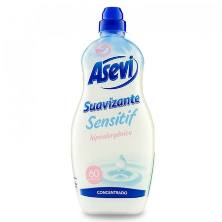 Balsam de rufe concentrat Asevi Sensitif, 60 Spalari, Hipoalergenic, 1.5 L, Alb