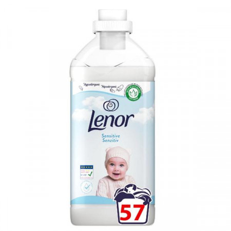Balsam de rufe Lenor Sensitive 57 spalari, 1.7 L, Alb