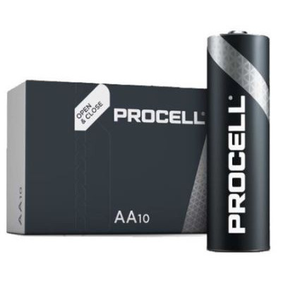 Baterii alcaline Duracell Procell AA, LR6, 10 bucati, NM/ 1.V.1.A, Negru