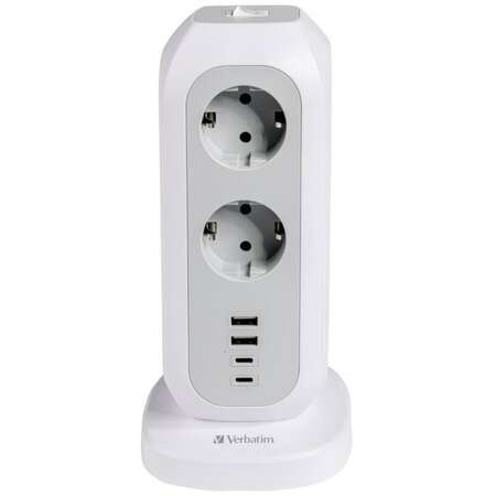 Extensie multi-plug EU Verbatim EUPT-012 x USB-C, 2 x USB-A, NM/ 49547, Alb