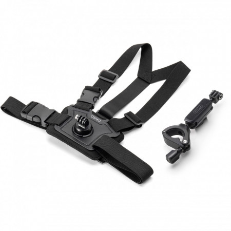 Kit accesorii ciclism DJI Osmo Action/3, prindere piept, prindere ghidon, NM/ CP.OS.00000244.01, Negru