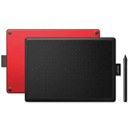 Tableta grafica WACOM One 2, NM/ CTL-672-N, Negru-Rosu