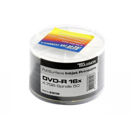 TRAXDATA DVD-R 4.7GB 16X SP50 WHITEFF PRINTABLE