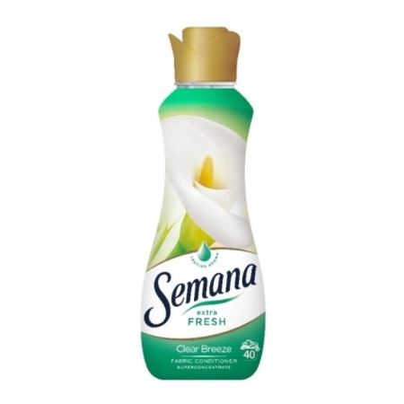 Balsam de rufe Semana Extra Fresh Clear Breeze, 40 spalari, 800 ml, Alb/Verde