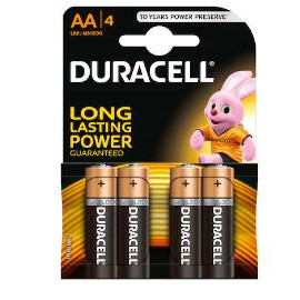 Baterii alcaline Duracell Basic AAK4, LR06, NM/ 4.D.0.A, Negru-Bronz
