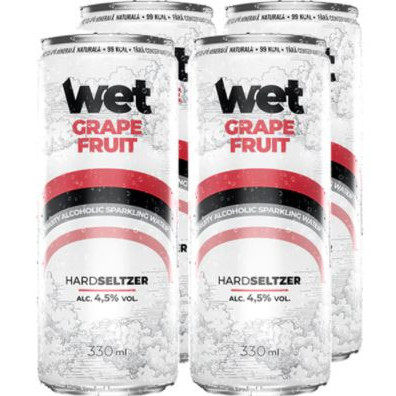 Bautura alcoolica fructata Aqua Wet Grapefruit 4 x 330ml, NM23543