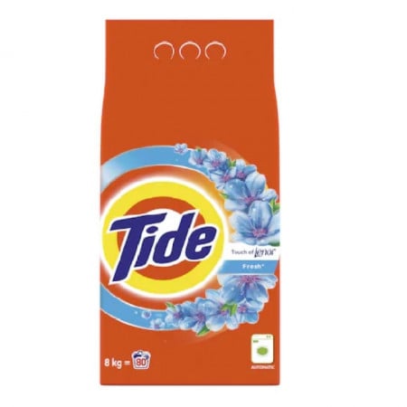 Detergent automat pudra Tide 2 in 1 Lenor Touch, 80 spalari, 8 kg, Portocaliu