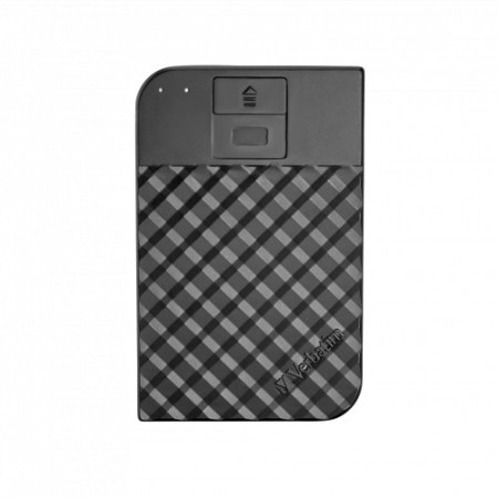 HDD extern Verbatim 2 TB, senzor amprenta, encriptare AES 256 bit, USB 3.1, NM/ 53651, Gri