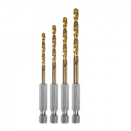 Set 4 burghie Total, HSS, prindere Hex 1/4", NM/ TACSD4041