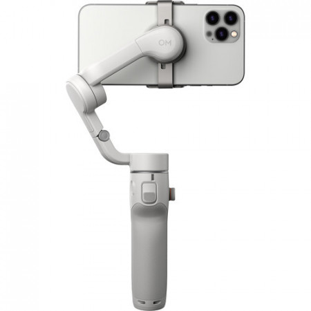 Sistem de stabilizare telefon DJI OM 6, 3 axe, autonomie 6 ore, trepied inclus, NM/CP.OS.00000284.01, Alb