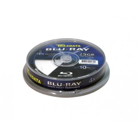 TRAXDATA BD-R BLU-RAY 25GB 4XFF PRINT CAKE*10