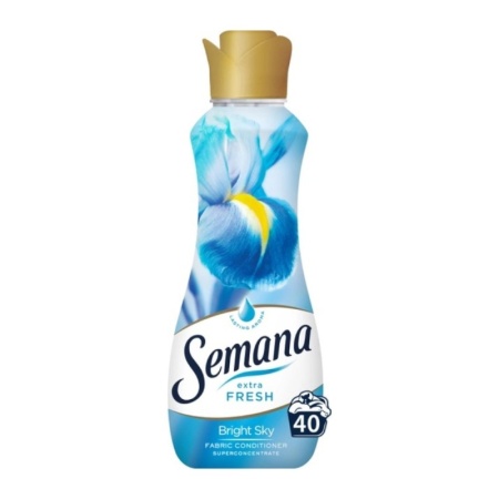 Balsam de rufe Semana Extra Fresh Bright Sky, 40 spalari, 800 ml, Alb/Azur