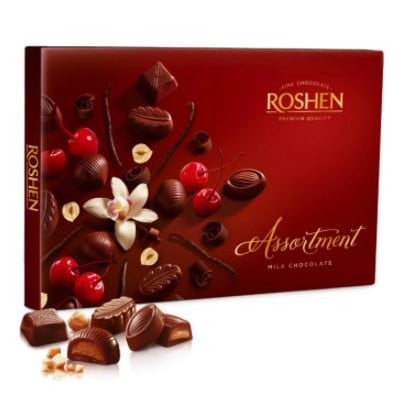 Bomboane de ciocolata cu lapte Roshen Assortment Milk Chocolate 145g, NM21890