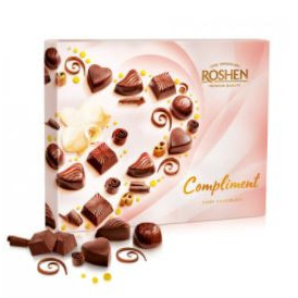 Bomboane de ciocolata neagra Roshen Compliment Dark Choco, 145g, NM21887