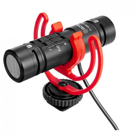 Boya BY-MM1 Microfon Condenser Directional pentru DSLR si Smartphone (TRS si TRRS de 3,5mm)