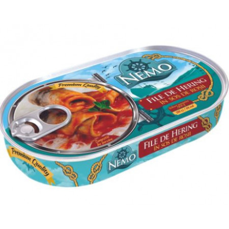 Hering in sos de rosii Nemo 170g, NM23061