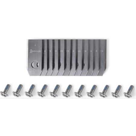 Kit 12 lame pentru robot cositor GOAT G1 Ecovacs, suruburi incluse, NM/ MBK120001, Argintiu