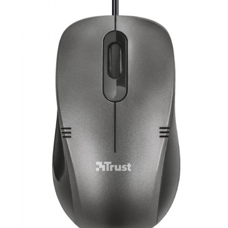 Mouse optic cu fir Ivero Compact, 1000 dpi, 3 butoane, NM/ 20404, Negru/Gri