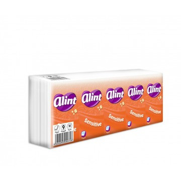 Servetele nazale Alint Sensitiv, 2 straturi, 10 pachete, Alb
