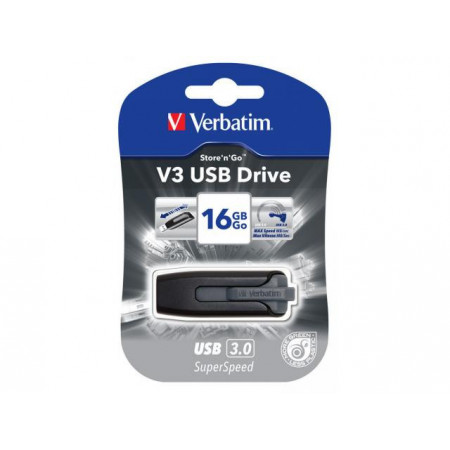 Stick memorie Verbatim Store 'n' Go V3 16GB, USB 3.0, Black