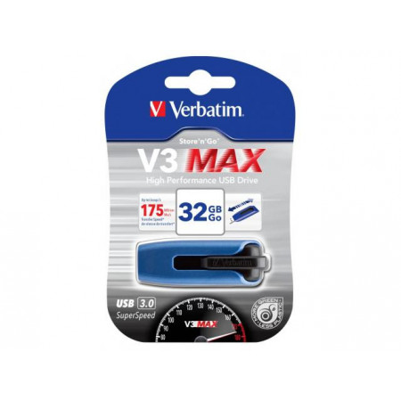 Stick memorie Verbatim Store 'n' Go V3 MAX 32GB, USB 3.0, Blue