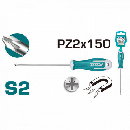 Surubelnita stea PZ2 Total THT26PZ2150/NM, S 2, diametrul 6 mm, lungime 150 mm, Verde
