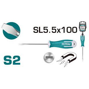TOTAL - Surubelnita dreapta - 5.5mm - 100mm - S2 (varf magnetc)