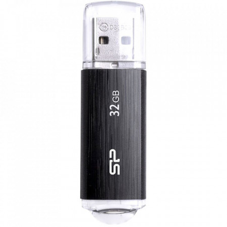 USB Flash Drive Silicon Power, Ultima U02, 2.0, 32GB, NM/ SP032GBUF2U02V1K, Negru