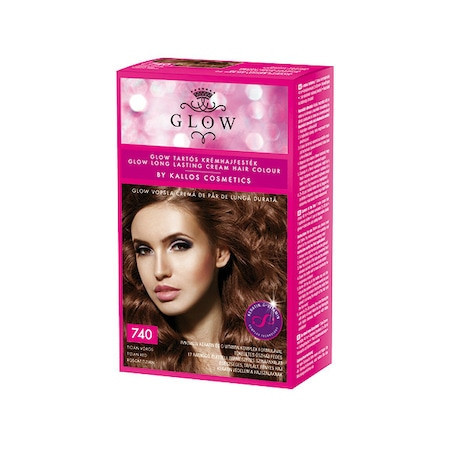 Vopsea de par Glow Kallos 40ml, nr.740 roscat tizian