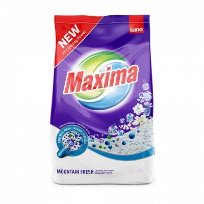 Detergent automat pudra Sano Maxima Mountain Fresh, 40 spalari, 4 kg, Mov