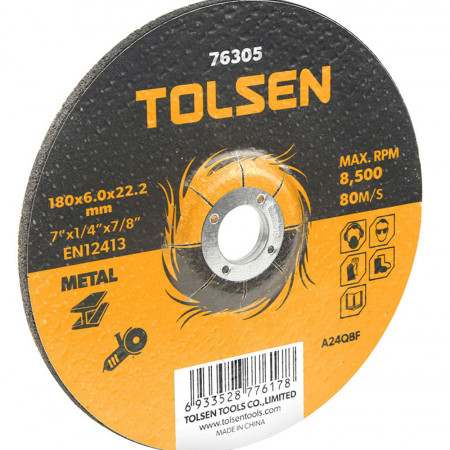 Disc abraziv cu centru coborat (metal) 180x6x22 mm