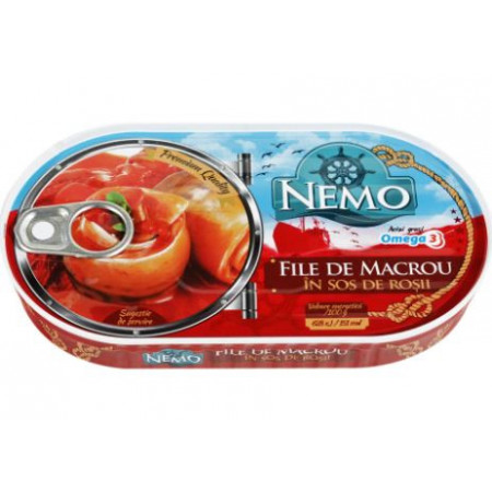 File de macrou in sos de rosii Nemo 170g, NM23126