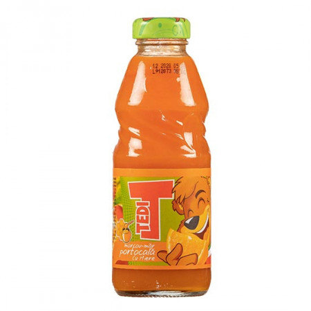 Suc la sticla Tedi de morcovi, mere si portocale 300 ml, NM25675