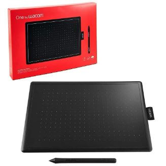 Tableta grafica One By WACOM 2, small, compatibila cu Windows, Mac si Chromebook, NM/ CTL-472-N, Negru-Rosu