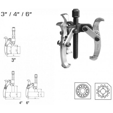 TOTAL - Extractor rulmenti cu 3 brate - 3" (INDUST