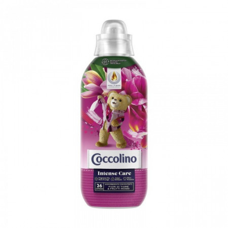 Balsam de rufe Coccolino Intense Flori de tiare si Fructe rosii, 40 spalari, 1 L, Roz