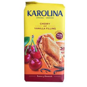 Biscuiti cu umplutura de visine si vanilie Roshen Karolina 168g, NM21821
