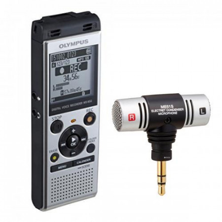 Bundle kit Olympus WS-852 Silver (4GB) + ME51 Stereo Microphone