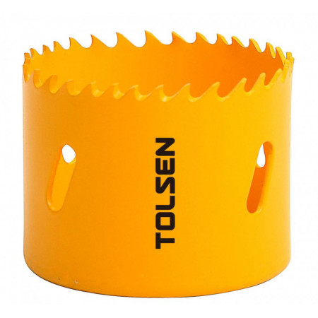 Carota bi-metal Tolsen TL-75737, dinti variabili 4-6TPI, diametrul 37 mm, Galben
