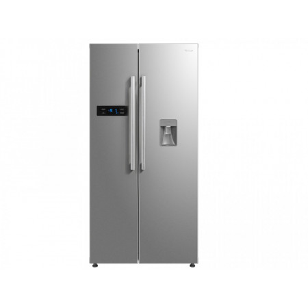 Frigider side-by-side Tesla, 535 L, inox, clasa F, Total No Frost, dozator apa, display LED, NMRB5201FMX, Gri