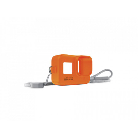 Husa silicon + snur reglabil GoPro Sleeve, compatibil cu Hero 8, NM/ AJSST-004, Portocaliu