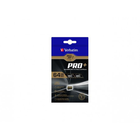 Verbatim Pro+ microSDXC U3 64GB with adapter